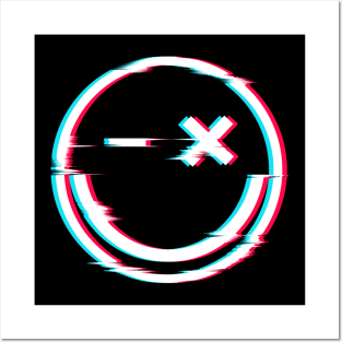 Happy Face Glitch Smile Posters and Art